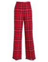 Msgm Gerade Hose Mit Karomuster In Red