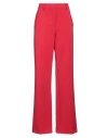 Msgm Woman Pants Red Size 6 Polyester, Elastane
