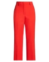 Msgm Woman Pants Red Size 6 Polyester, Viscose, Elastane