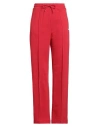 Msgm Woman Pants Red Size L Cotton In Multi