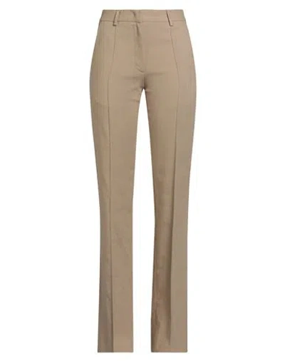 Msgm Woman Pants Sand Size 2 Viscose, Polyester, Elastane In Brown