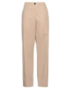 Msgm Woman Pants Sand Size 6 Cotton In Beige