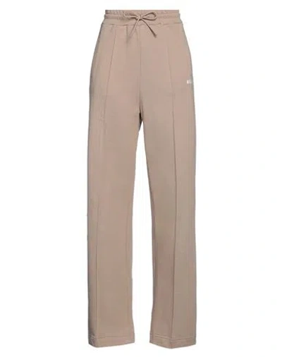 Msgm Woman Pants Sand Size M Cotton In Beige