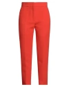 Msgm Woman Pants Tomato Red Size 4 Polyester, Viscose, Elastane In Red