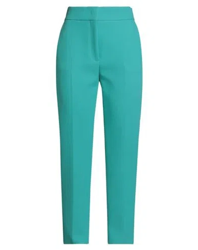 Msgm Woman Pants Turquoise Size 6 Polyester, Viscose, Elastane In Green