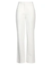 Msgm Woman Pants White Size 10 Polyester, Viscose, Elastane In White