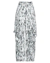 Msgm Woman Pants White Size 4 Cotton, Elastane In White
