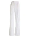 Msgm Woman Pants White Size 6 Viscose