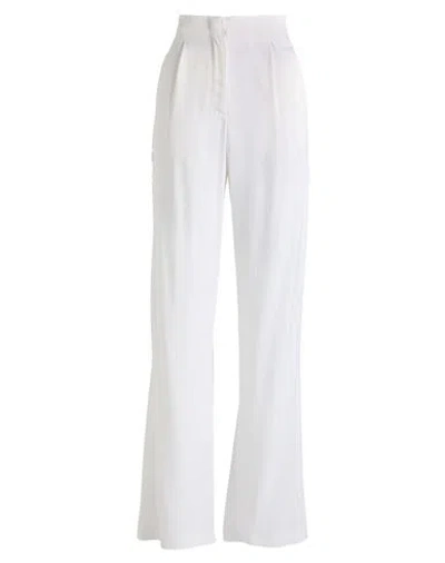 Msgm Woman Pants White Size 6 Viscose