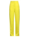 Msgm Woman Pants Yellow Size 6 Viscose