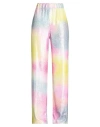 Msgm Woman Pants Yellow Size 4 Polyester In Multi