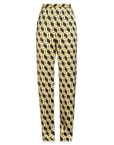 MSGM MSGM WOMAN PANTS YELLOW SIZE 6 VISCOSE