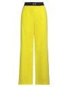 Msgm Woman Pants Yellow Size 8 Virgin Wool, Elastane