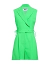 Msgm Woman Playsuit Lime Green Size 4 Virgin Wool, Elastane