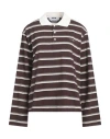 Msgm Woman Polo Shirt Dark Brown Size M Cotton In Brown