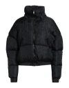Msgm Themwave Hooded Down Jacket Oversized In Black