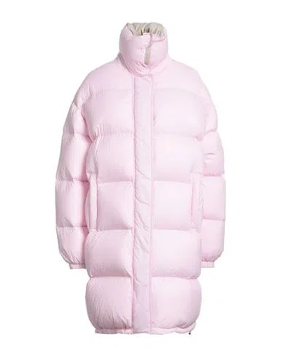 Msgm Woman Puffer Light Pink Size 4 Polyamide