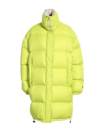Msgm Woman Puffer Lime Green Size 2 Polyamide