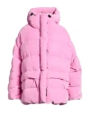 Msgm Woman Puffer Pink Size 4 Cotton