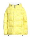 Msgm Woman Puffer Yellow Size 4 Polyester