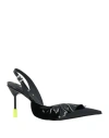 Msgm Woman Pumps Black Size 8 Leather