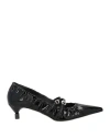 Msgm Woman Pumps Black Size 8 Leather