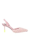 Msgm Woman Pumps Pink Size 7 Textile Fibers, Leather In Pink