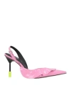 Msgm Woman Pumps Pink Size 8 Leather In Pink