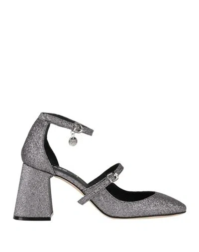 MSGM MSGM WOMAN PUMPS SILVER SIZE 8 TEXTILE FIBERS