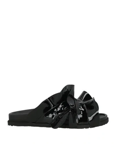 Msgm Woman Sandals Black Size 6 Synthetisches Material