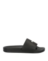 Msgm 15mm Rubber Pool Slide Sandals In Black