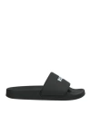 Msgm Woman Sandals Black Size 8 Textile Fibers In Black