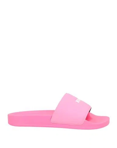 Msgm 15mm Rubber Pool Slide Sandals In Pink