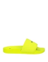 Msgm Woman Sandals Acid Green Size 8 Textile Fibers In Green