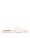 Msgm Woman Sandals Pink Size 5 Textile Fibers In Pink