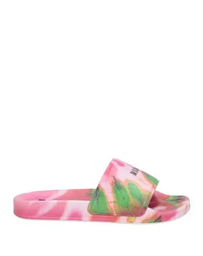 Msgm Woman Sandals Pink Size 7 Rubber
