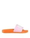 Msgm Woman Sandals Pink Size 7 Textile Fibers