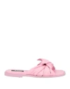 Msgm Woman Sandals Pink Size 8 Leather In Pink