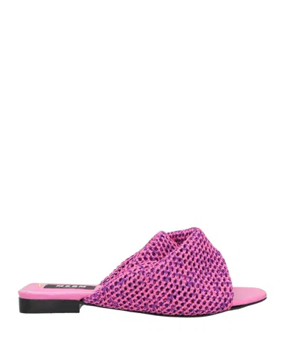 Msgm Sandals In Purple