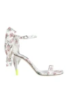 Msgm Woman Sandals White Size 7 Textile Fibers In White