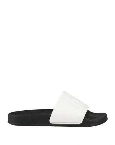 Msgm Woman Sandals White Size 8 Rubber