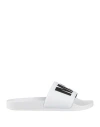 Msgm Woman Sandals White Size 9 Textile Fibers