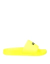 Msgm Woman Sandals Yellow Size 8 Textile Fibers In Yellow