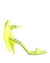 Msgm Woman Sandals Yellow Size 8 Textile Fibers In Yellow