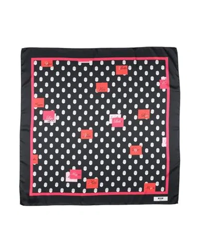 Msgm Woman Scarf Black Size - Polyester