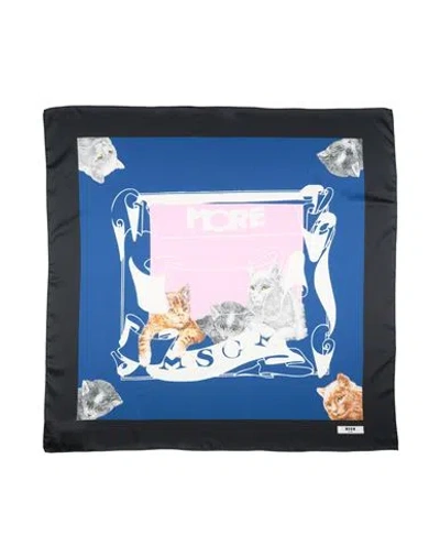 Msgm Woman Scarf Blue Size - Polyester