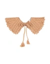 Msgm Woman Scarf Camel Size - Cotton, Acrylic In Neutral