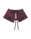 Msgm Woman Scarf Chocolate Brown Size - Cotton, Linen