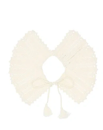 Msgm Woman Scarf Ivory Size - Cotton, Acrylic In White