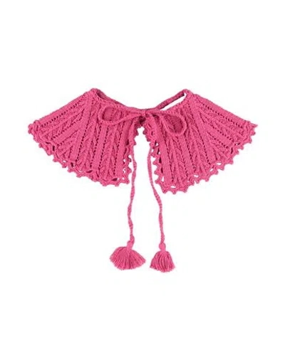 Msgm Woman Scarf Magenta Size - Cotton, Acrylic In Pink